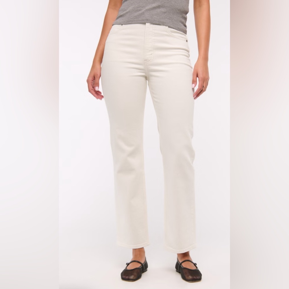 Abercrombie and fitch a&f ultra high risk ankle straight Jean